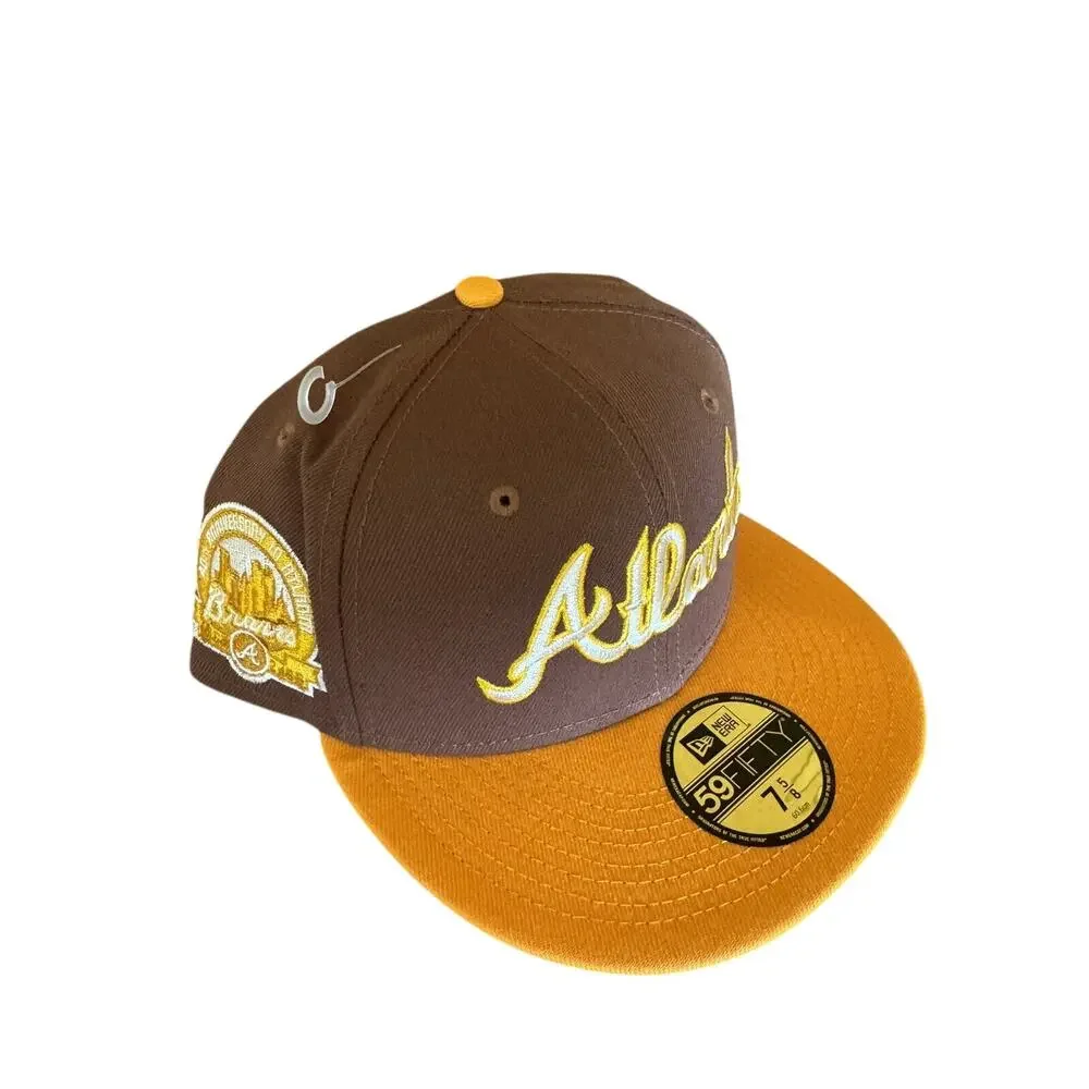 New Era Brown Atlanta Braves Tiramisu 59FIFTY Fitted Hat 7 5/8 NWT